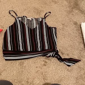 Striped Express crop top